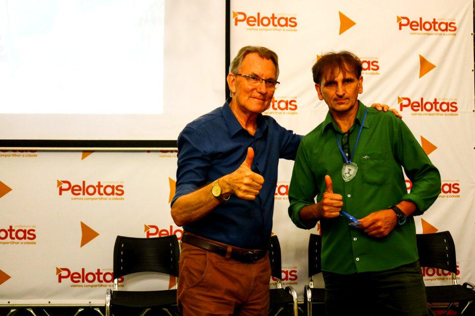 01.04.2019 - Vice-prefeito Idemar Barz na entrega da premiação do Campeonato de Futebol amador - Foto Michel Corvello