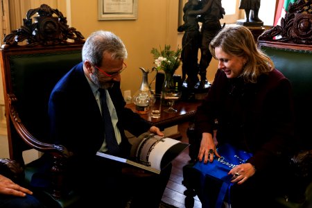 11.09.2018 - Prefeita Paula Mascarenhas em reunião com o presidente da entidade nacional de Parques Tecnológicos, Jorge Audy - Foto: Gustavo Vara