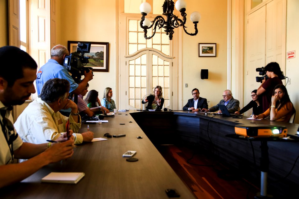 20.11.2018 - Prefeita Paula Mascarenhas realiza coletiva de Imprensa para apresentação do PL de Adequação da Remuneração - Foto: Gustavo Vara