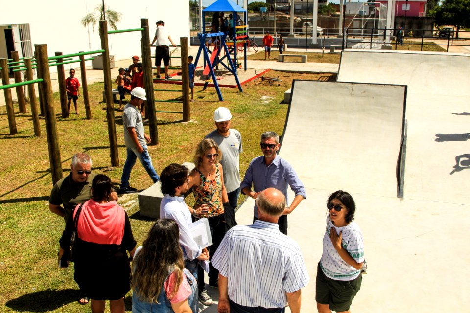 04.01.2019 - Prefeita Paula Mascarenhas visita às obras do CEU Dunas  - Foto: Gustavo Vara