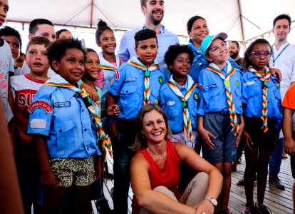 23.02.2019 - Prefeita Paula e governador Eduardo na entrega da medalha aos guarda vidas no Laranjal - Foto Michel Corvello