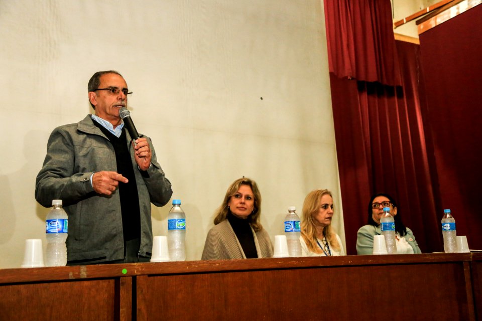 10.09.2018 - Prefeita Paula Mascarenhas  durante a cerimônia de Início da formação da Escola da Paz, no auditório do IFSUL - Foto: Gustavo Vara