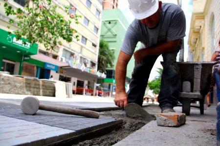 06.02.2019 - SEPLAG - Obras de Requalificação do Calçadão - Foto Marcel Avila