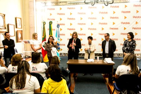 28.05.2019 - Prefeita Paula Mascarenhas na cerimônia de assinatura do termo de acordo e comprometimento com a idealizadora da metodologia ACT – programa para educar crianças em ambientes seguros - Foto: Gustavo Vara