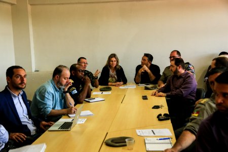 20.11.2018 - Prefeita Paula Mascarenhas durante reunião do GGI - Foto: Gustavo Vara