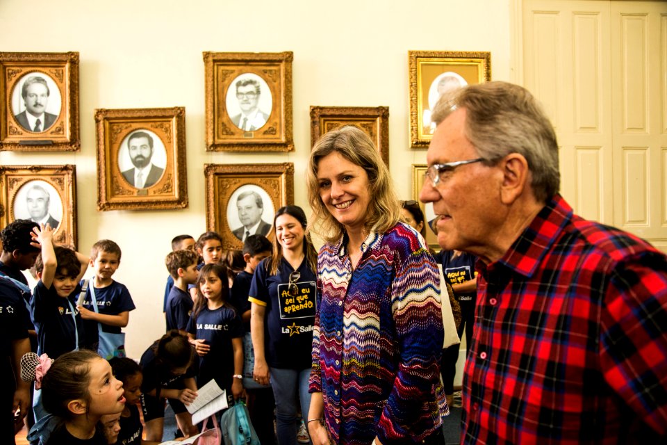 06.11.2018  - Prefeita Paula Mascarenhas e o vice Idemar Barz recebem no Paço Municipal alunos da rede La Salle de escolas - Foto: Gustavo Vara