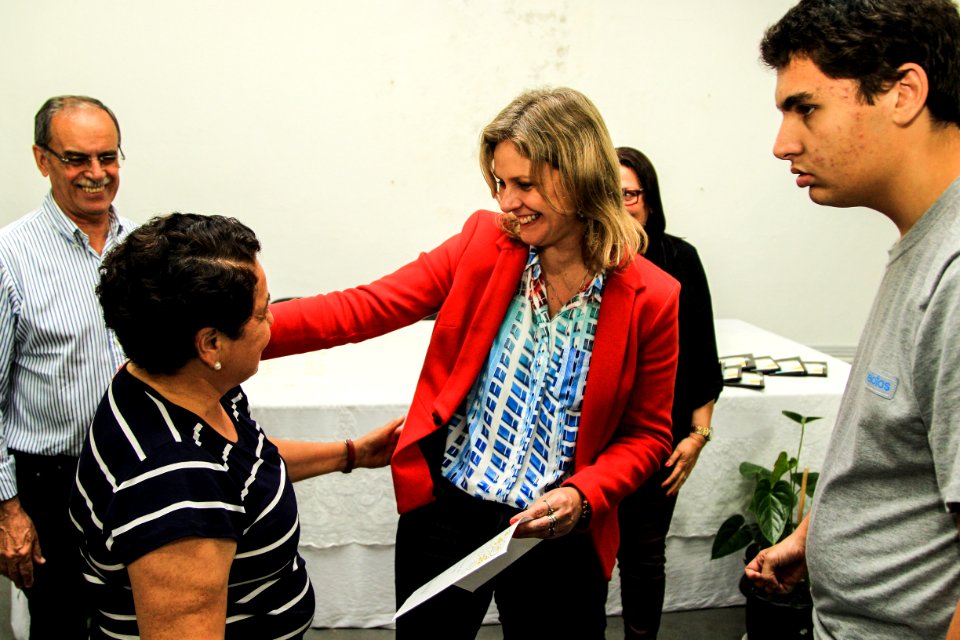19.10.2018 - Prefeita Paula Mascarenhas durante homenagem ao Dia do Professor aos professores da rede municipal - Foto: Gustavo Vara