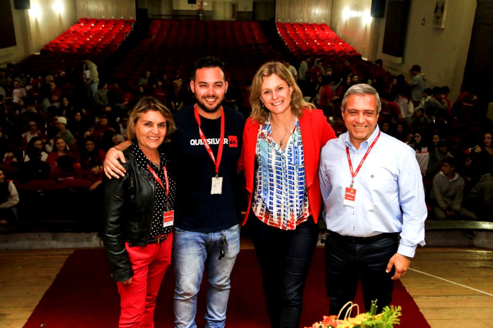 09.10.2018 - Prefeita Paula Mascarenhas durante palestra aos alunos do 9° ano do Colégio Gonzaga - Foto: Gustavo Vara