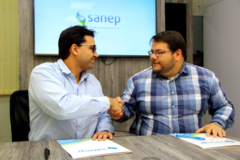 16.05.2018 - SANEP - Assinatura contrato com empresa AGR Construtora - Foto Marcel Avila