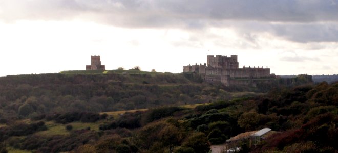 Dover Castle in the Distance