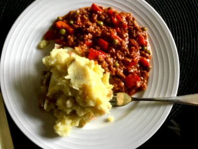 Veggie mince and tatties.