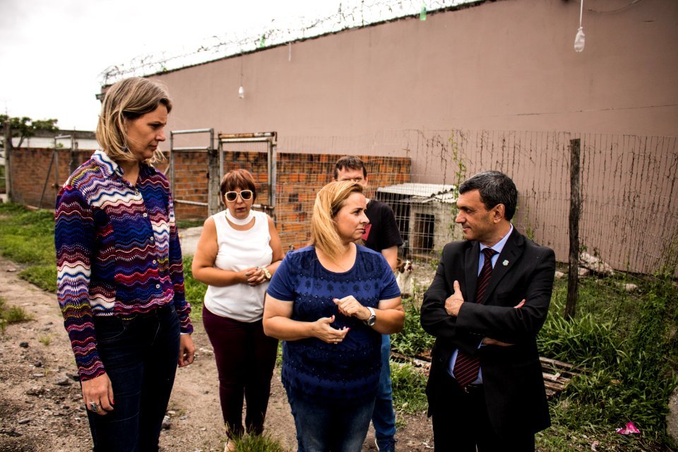 12.02.2019 - Prefeita Paula Mascarenhas recebe a visita  do superintendente da Susepe, Mario Santa Maria Junior, onde vistoriaram o Presídio Regional de Pelotas e a escola Franklin Olivé Leite - Foto: Gustavo Vara