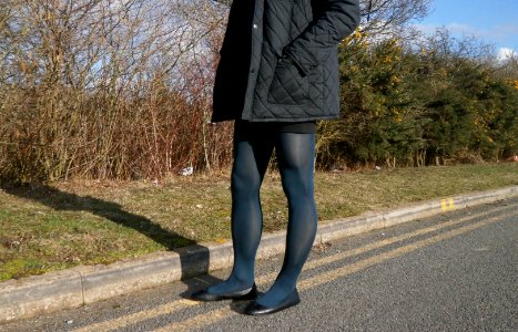 60 denier petrol blue tights from M&S photo