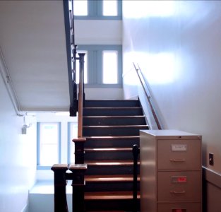 Stairs leading to penthouse