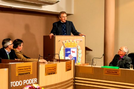 11.07.2018 Sessão solene da Câmara aos 100 anos Banco do Brasil em Pelotas - Fotos Gustavo Mansur
