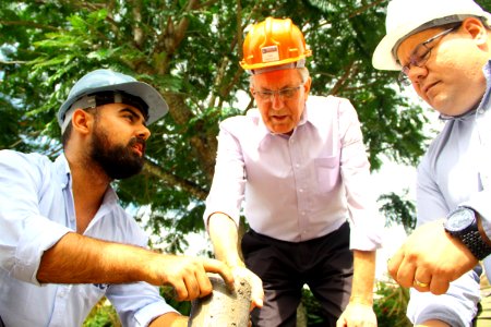 26.03.2019 - Gab Vice Prefeito - Prefeito em exercício vistoria obras do SANEP - Foto Marcel Avila