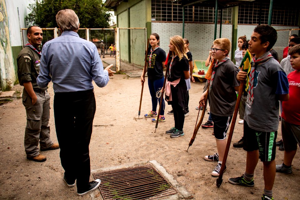 27.04.2019 - Vice-prefeito Idemar Barz  visita o Grupo de Escoteiros Humaitá-sul - Foto Michel Corvello