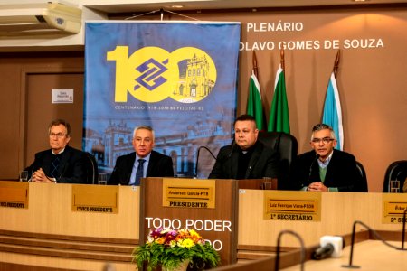 11.07.2018 Sessão solene da Câmara aos 100 anos Banco do Brasil em Pelotas - Fotos Gustavo Mansur