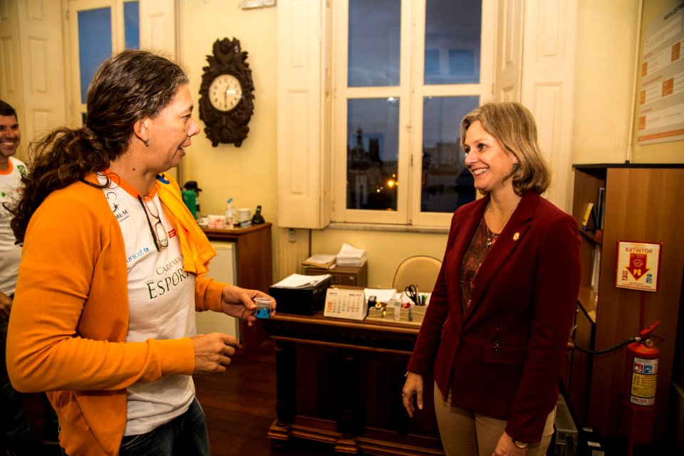 07.05.2019 - Prefeita Paula Mascarenhas recebe a visita da  ex-voleibolista Ana Moser - Foto: Gustavo Vara