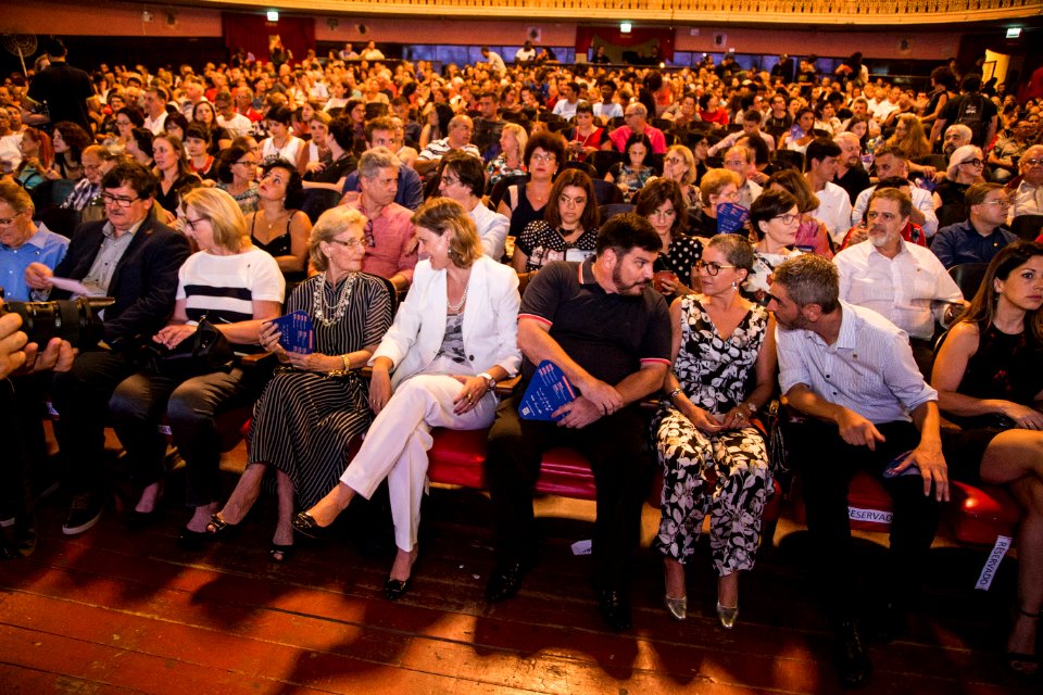 14.01.2019 - Prefeita Paula Mascarenhas e o vice Idemar Barz na abertura oficial do Festival Internacional SESC de Música - Foto: Gustavo Vara