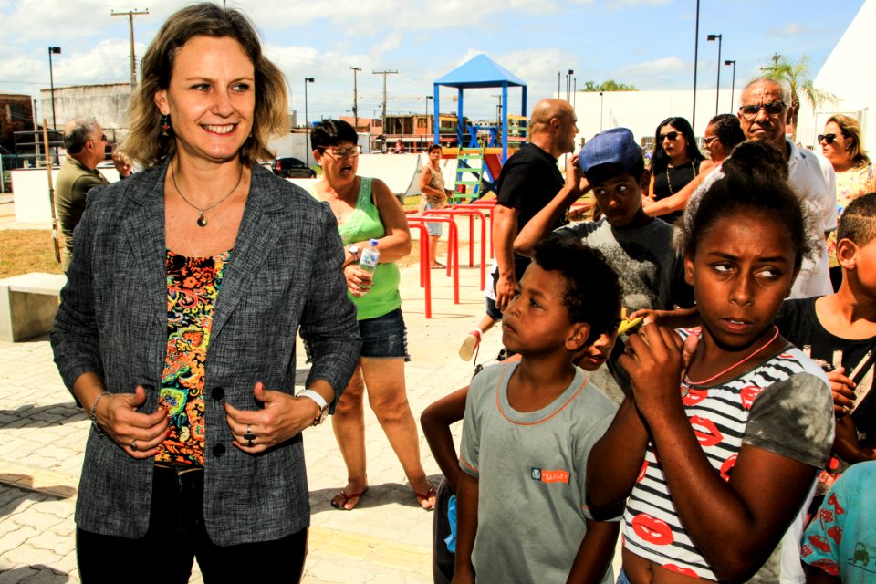 04.01.2019 - Prefeita Paula Mascarenhas visita às obras do CEU Dunas  - Foto: Gustavo Vara
