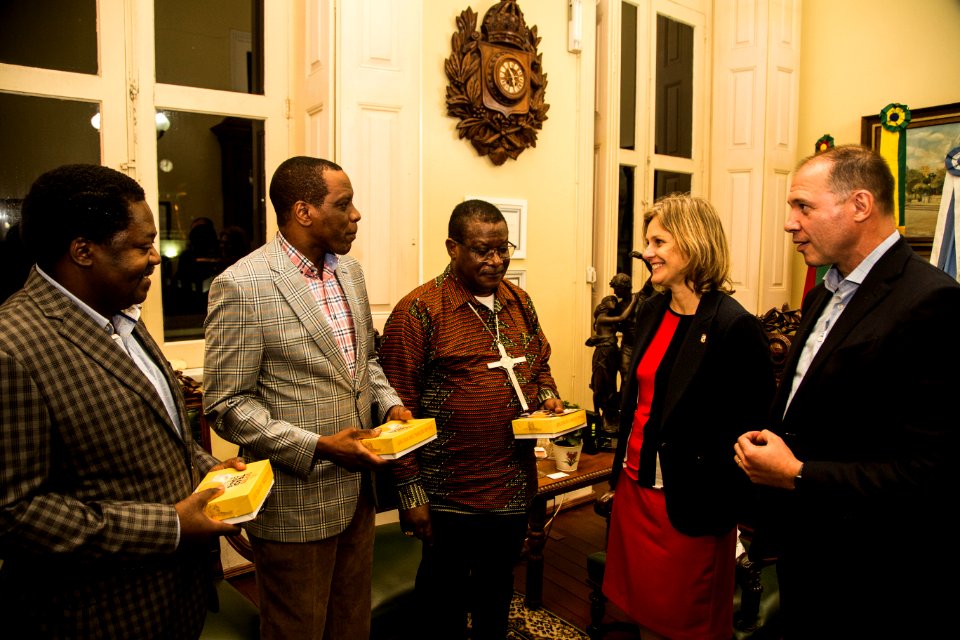 16.05.2019 - Prefeita Paula Mascarenhas recebe comitiva africana - Foto: Gustavo Vara