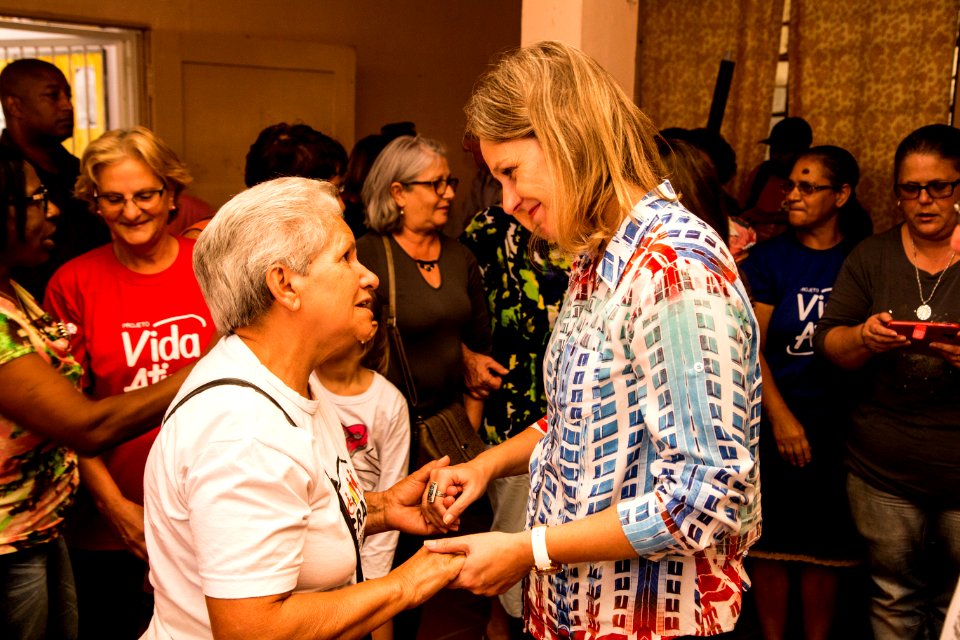 08.04.2019 - Prefeita Paula Mascarenhas realiza assinatura da ordem de início das obras de reforma do Cras São Gonçalo no Navegantes - Foto: Gustavo Vara