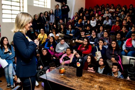 21.03.2019 - Prefeita Paula Mascarenhas realiza apresentação do Start aos alunos do Assis Brasil - Foto: Gustavo Vara