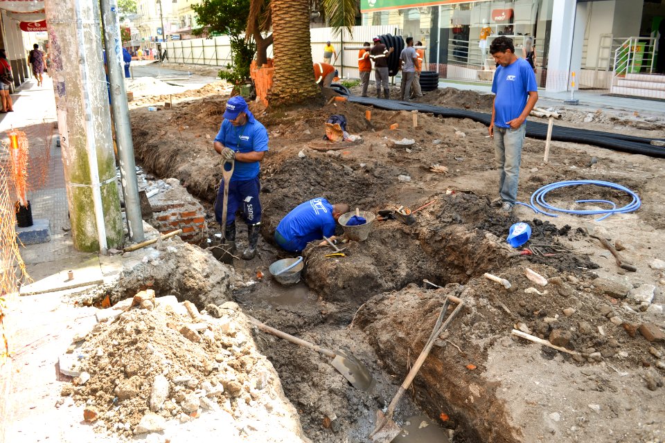 30.01.2019 - SEPLAG - Obra do calçadão - Foto Janine Tomberg