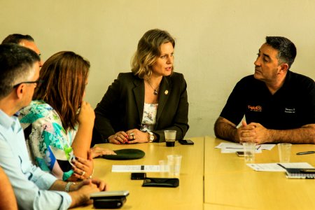 11.01.2019 - Prefeita Paula Mascarenhas durante reunião do GGI na Secretaria de Segurança Pública - Foto: Gustavo Vara