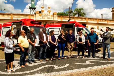 15.03.2019 - Prefeita Paula e vice Idemar na entrega de ambulâncias para o Samu - Foto Gustavo Vara