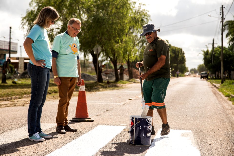 01.04.2019 - Prefeita Paula Mascarenhas e o vice Idemar Barz acompanham o mutirão de preparo do Sítio Floresta para o Bairro da Gente - Foto: Gustavo Vara