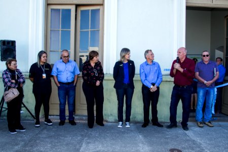 21.03.2019 - Prefeita Paula Mascarenhas e o vice Idemar Barz na inauguração do novo espaço de atendimento do Departamento de Assistência ao Usuário (DAU) e apresentação do modelo de transporte intermunicipal da SMS - Foto: Gustavo Vara