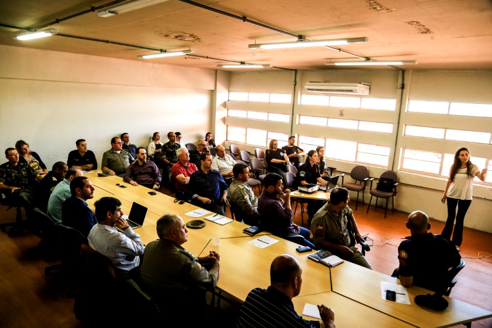 20.11.2018 - Prefeita Paula Mascarenhas durante reunião do GGI - Foto: Gustavo Vara