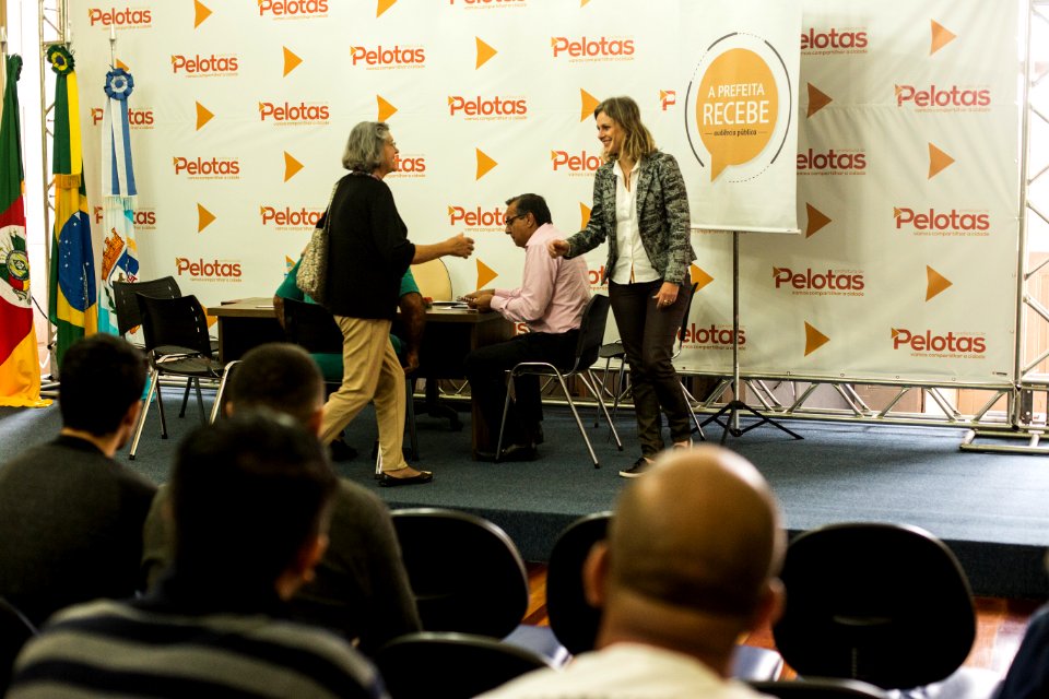 25.04.2019 - Prefeita Paula Mascarenhas durante edição do Prefeita Recebe, no Salão Nobre do Paço Municipal - Foto: Gustavo Vara