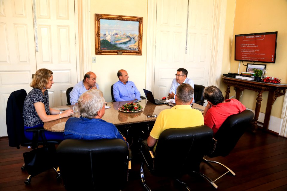 29.11.2018 - Prefeita Paula Mascarenhas em reunião com equipe do Plano de Mobilidade Urbana - Foto: Gustavo Vara