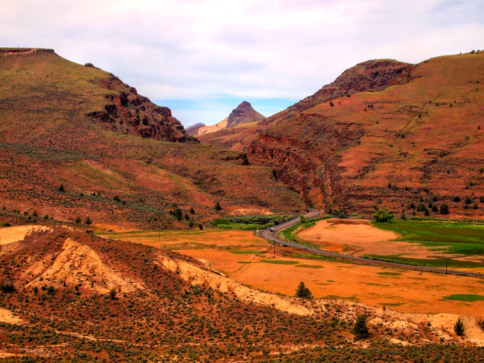 Sheep Rock Peeking Up Over Picture Gorge