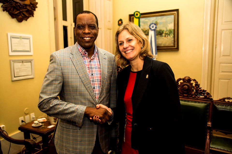 16.05.2019 - Prefeita Paula Mascarenhas recebe comitiva africana - Foto: Gustavo Vara