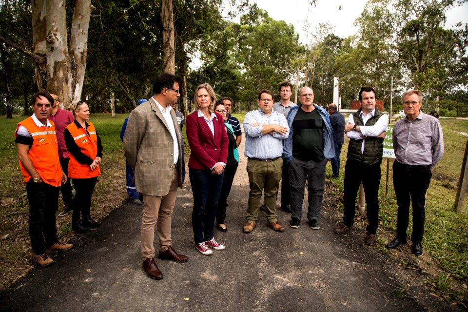 05.04.2019 - Prefeita Paula Mascarenhas e o vice Idemar Barz, acompanhados do secretário estadual de Meio Ambiente e Infraestrutura, Artur Lemos Junior, realizam visita a Barragem Santa Bárbara - Foto: Gustavo Vara