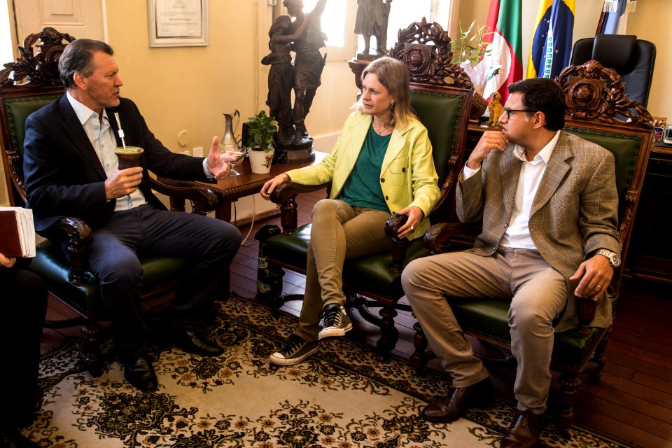 18.04.2019 - Prefeita Paula Mascarenhas recebe a visita do deputado federal Afonso Hamm - Foto: Gustavo Vara