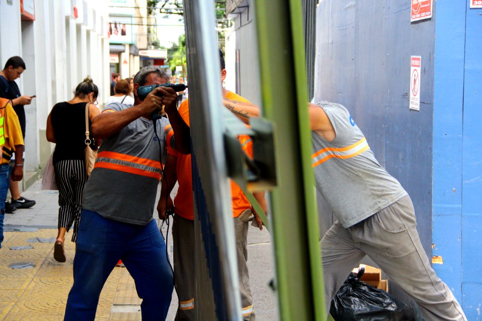06.02.2019 - SEPLAG - Obras de Requalificação do Calçadão - Foto Marcel Avila