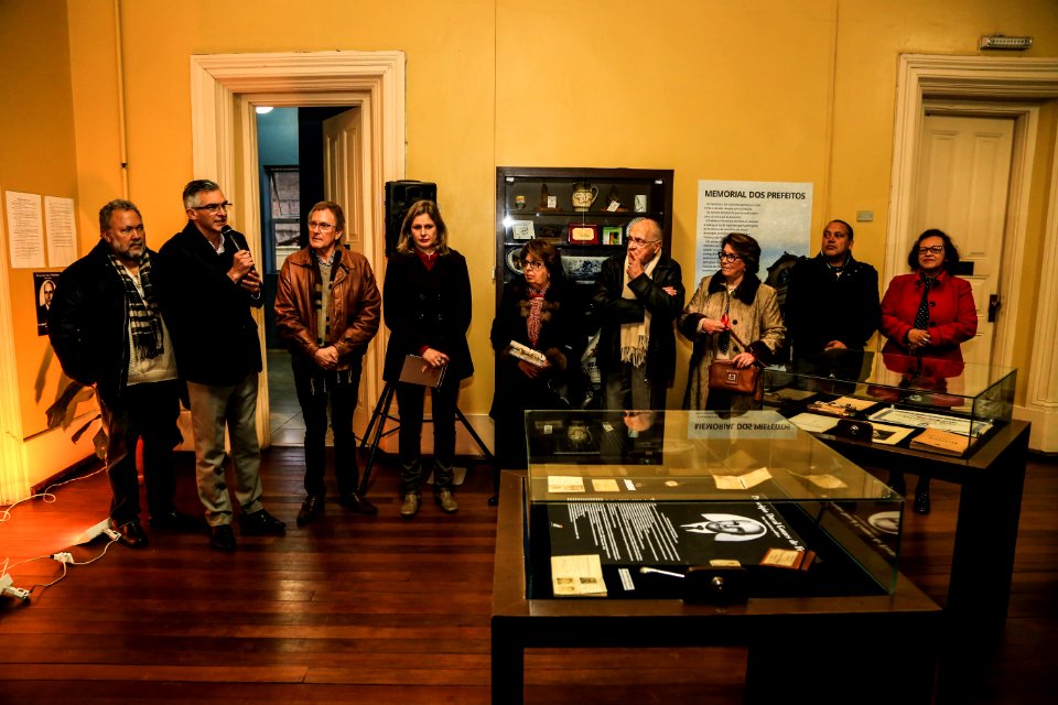 04.07.2018 - Prefeita Paula Mascarenhas e o vice Idemar Barz  no lançamento da exposição Memorial dos Prefeitos - Procopio Duval Gomes de Freitas - Foto: Gustavo Vara