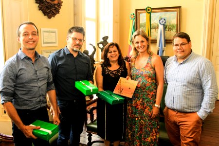 30.01.2019 - Prefeita Paula Mascarenhas em reunião com a prefeita de Sapiranga, Corinha Moling - Foto: Gustavo Vara