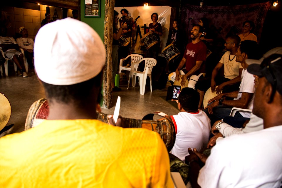 17.11.2018 - Encontro de tamborada na Casa do Tambor na Praia do Laranjal - Foto: Gustavo Vara