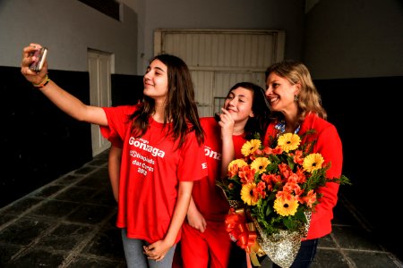 09.10.2018 - Prefeita Paula Mascarenhas durante palestra aos alunos do 9° ano do Colégio Gonzaga - Foto: Gustavo Vara