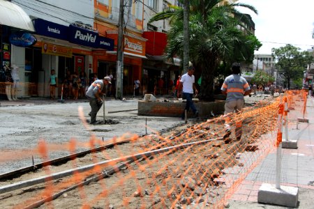 06.02.2019 - SEPLAG - Obras de Requalificação do Calçadão - Foto Marcel Avila