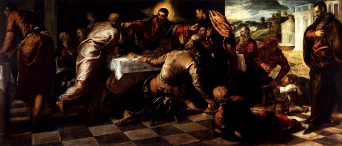 TINTORETTO Last Supper c. 1570 San Polo, Venice