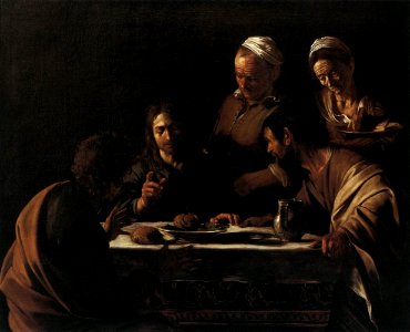 CARAVAGGIO Supper at Emmaus 1606 Pinacoteca di Brera, Milan photo