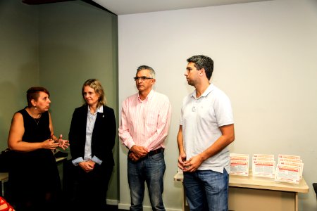 13.04.2018 - Prefeita Paula Mascarenhas    no lançamento da ampliação da cobertura da Estratégia Saúde da Família para 80% e lançamento da 4 edição do Saúde no Ônibus, que desta vez divulgará Histórias de Vida e Superação contatos por anônimos - Foto: Gus