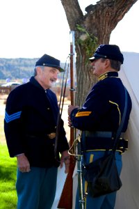 Living History: Two Soldiers and Wedge Tent
